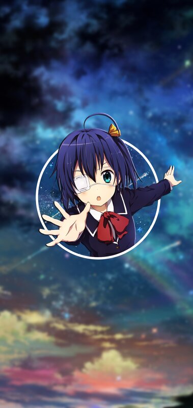 Anime Girl in Space — Blue, Dramatic, Night, School Uniform