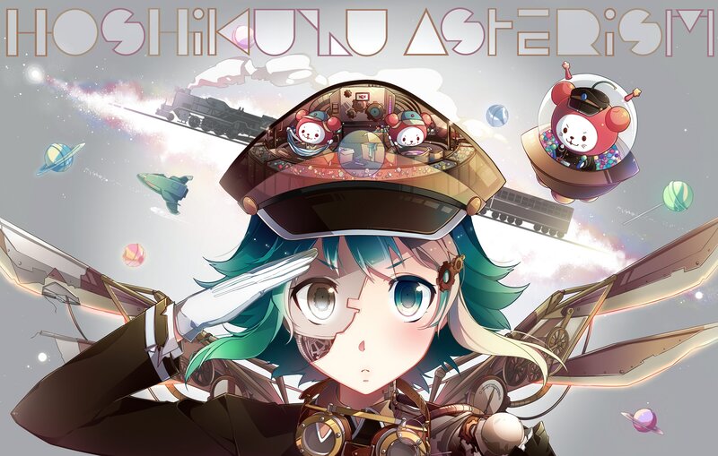 Anime Girl in Space — Blue, Whimsical