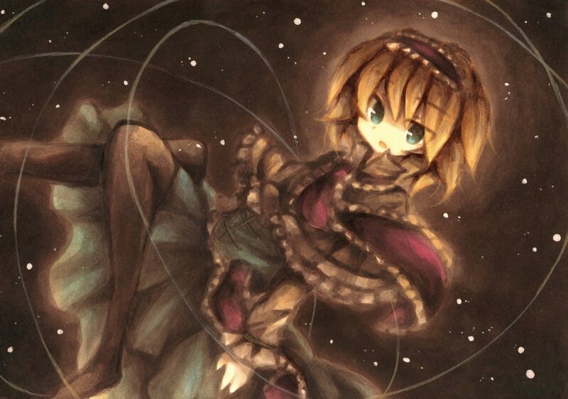 Anime Girl in Space — Brown, Dramatic, Night