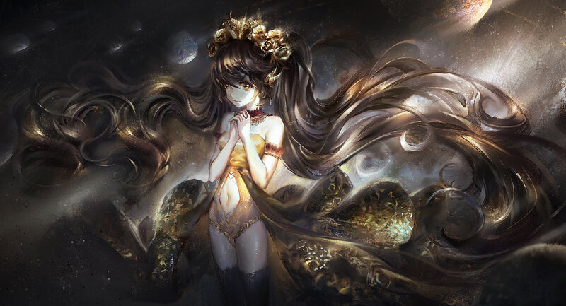 Anime Girl in Space — Brown, Dramatic