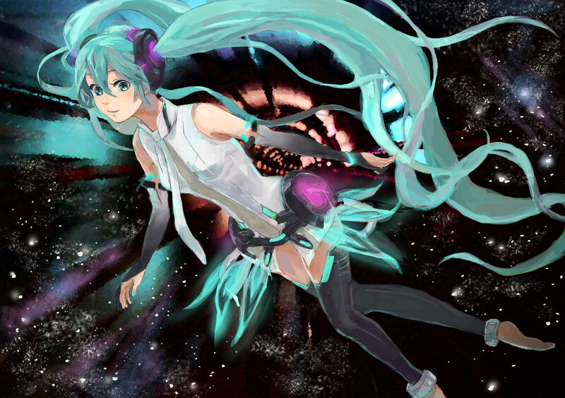 Anime Girl in Space — Cyan