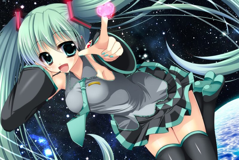 Anime Girl in Space — Green