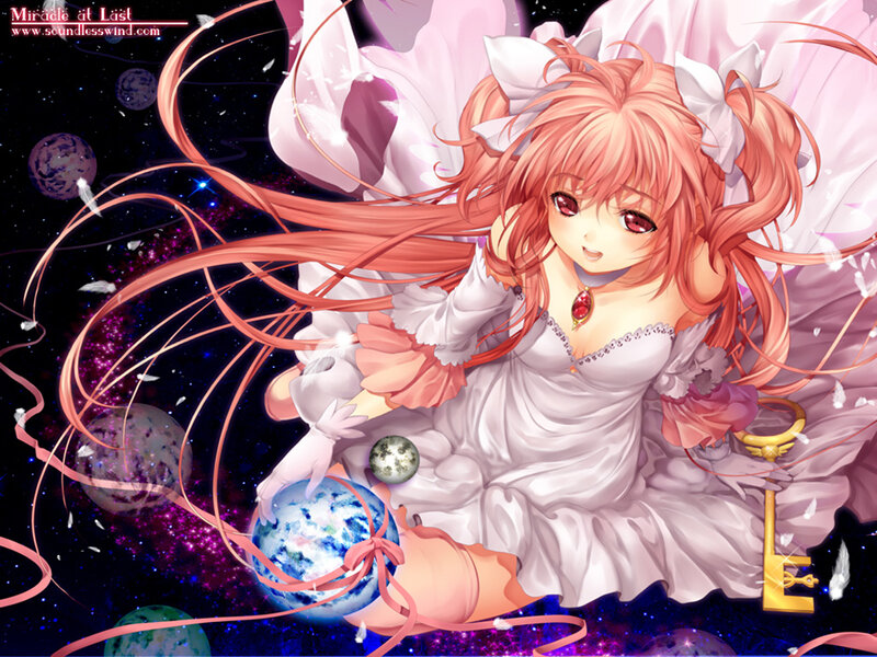 Anime Girl in Space — Pink, Dreamy