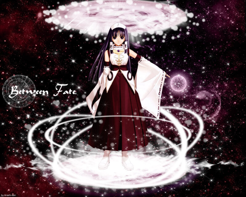 Anime Girl in Space — Purple, Dramatic, Night, Digital Art