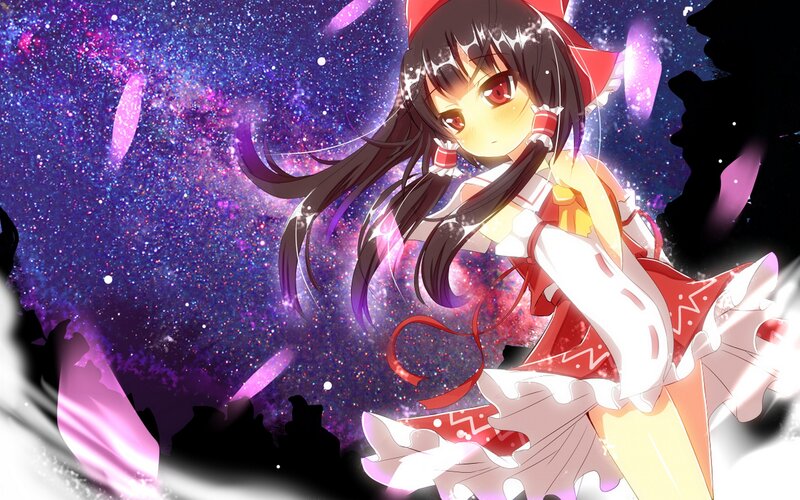 Anime Girl in Space — Purple, Dramatic, Night, Galaxy