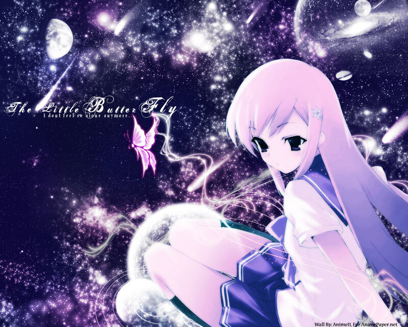 Anime Girl in Space — Purple, Dreamy