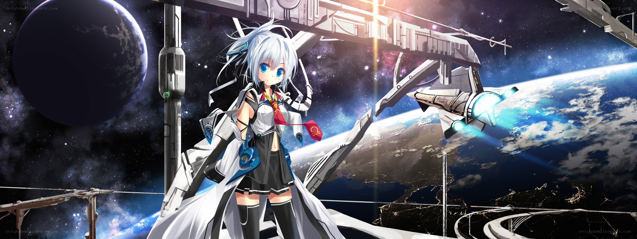 anime girl in space station