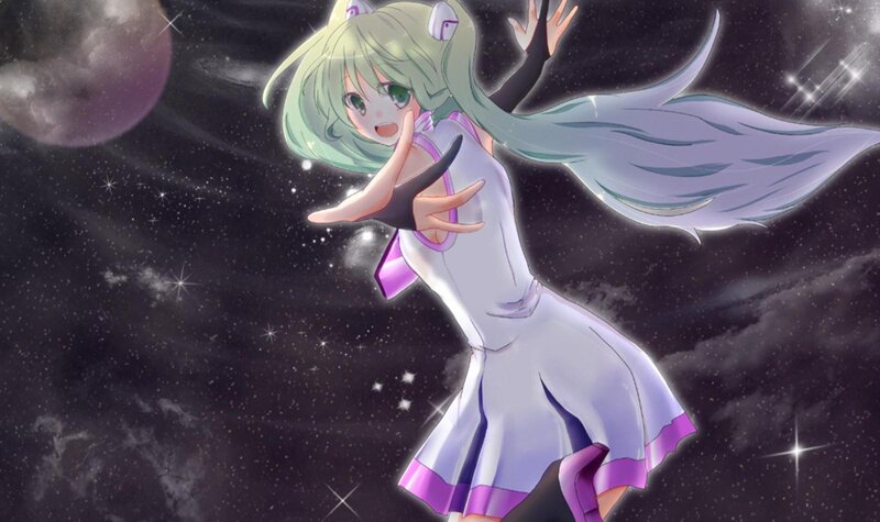 Anime Girl in Space — White