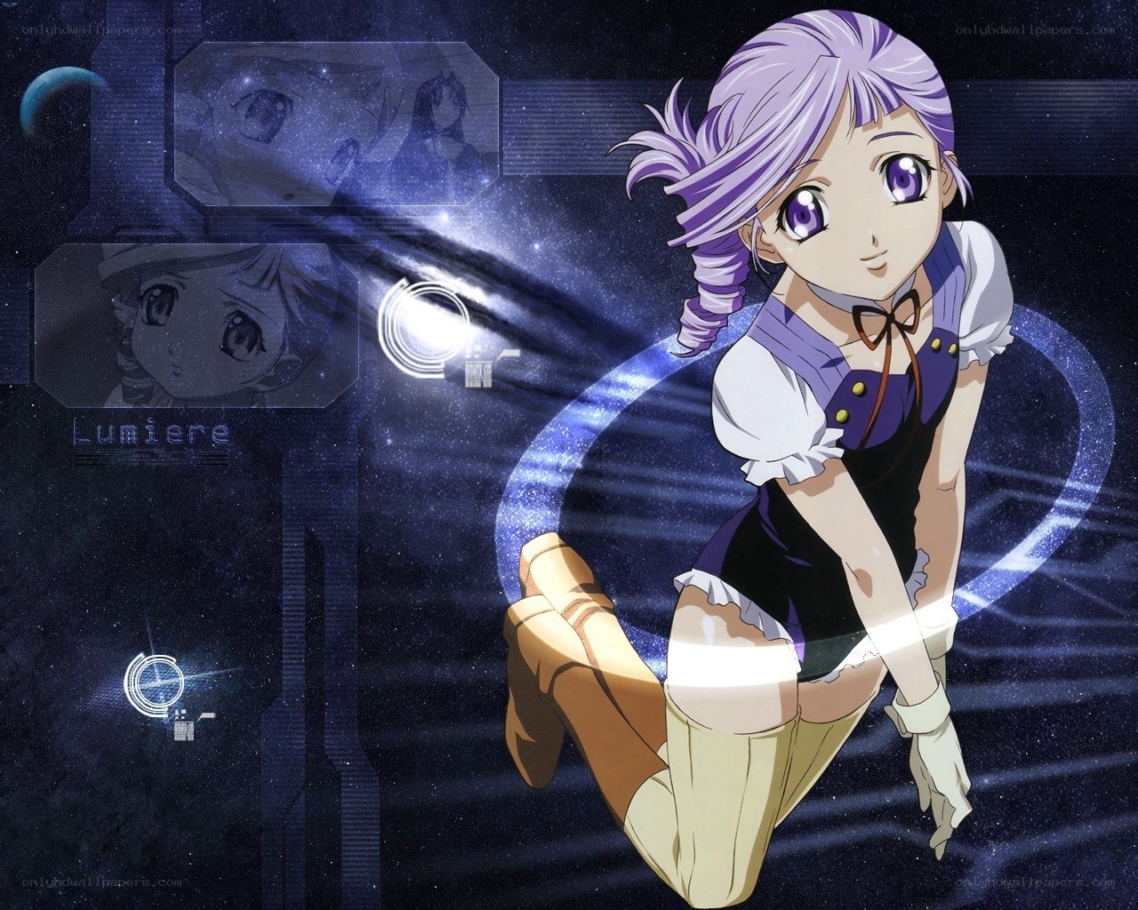 anime girl in space
