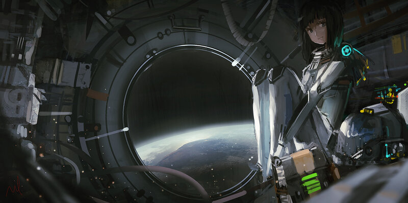 Anime Girl in Spaceship