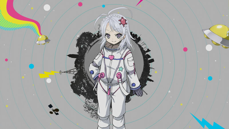 Anime Girl in Spacesuit — White