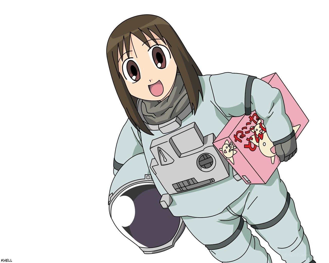 anime girl in spacesuit