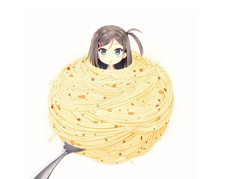 Anime Girl in Spaghetti