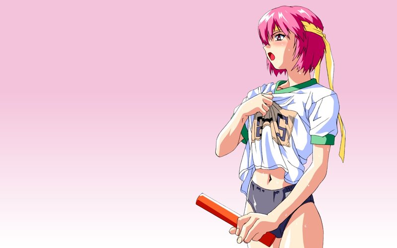 Anime Girl in Sports Uniform — Pink