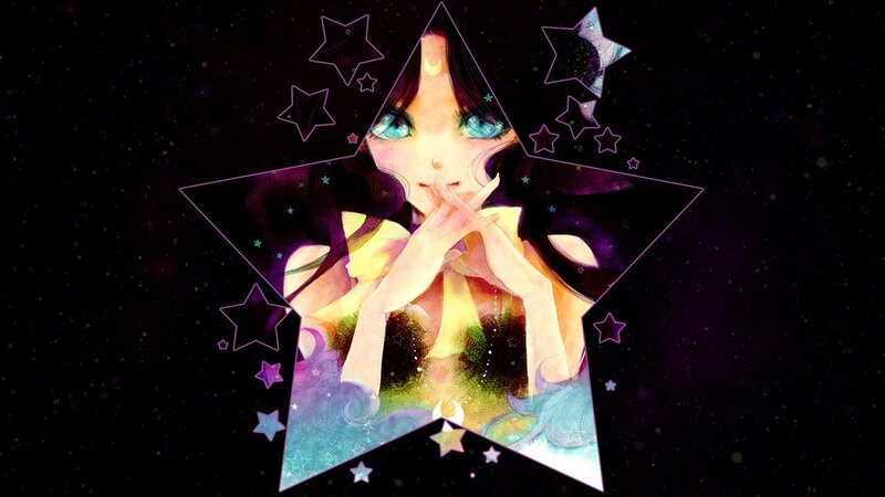 anime girl in star frame