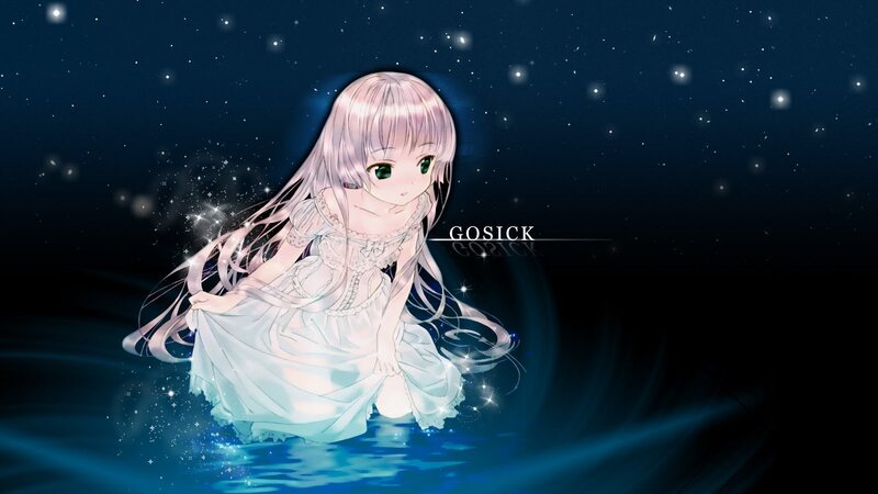 anime girl in starry night