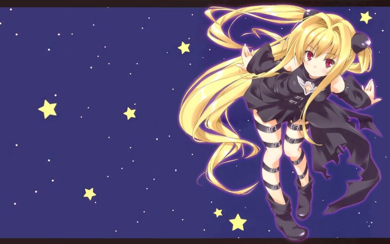 anime girl in starry night