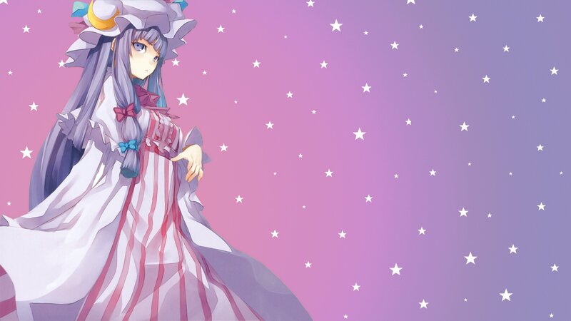 anime girl in starry night