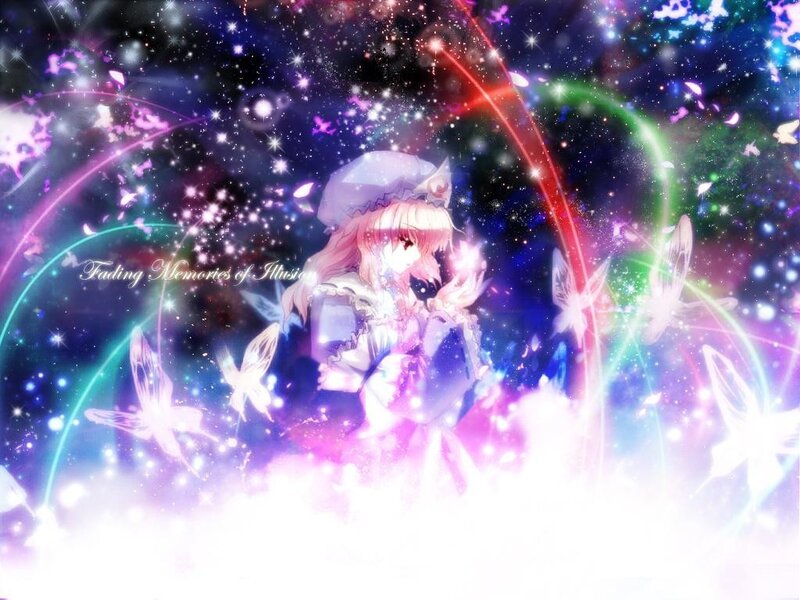 Anime girl in starry space