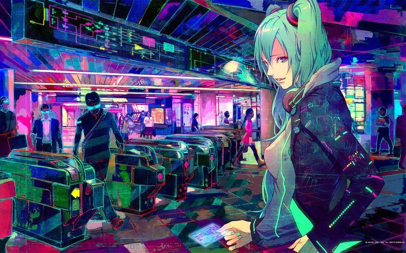 Anime Girl in Station