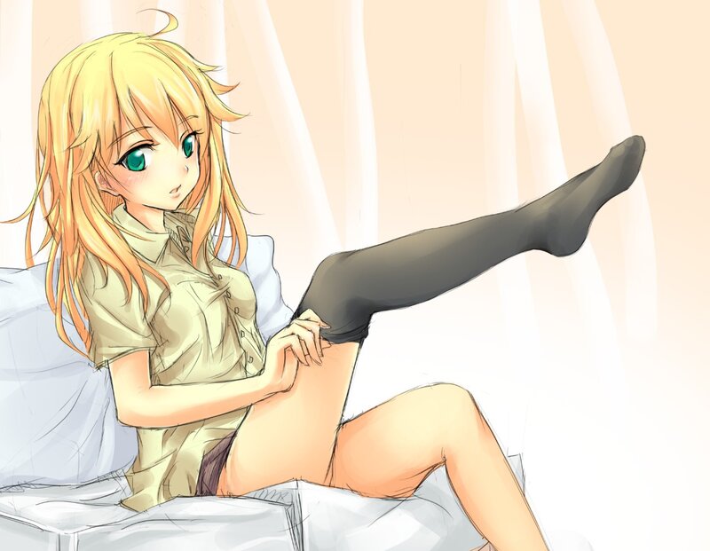 anime girl in stockings
