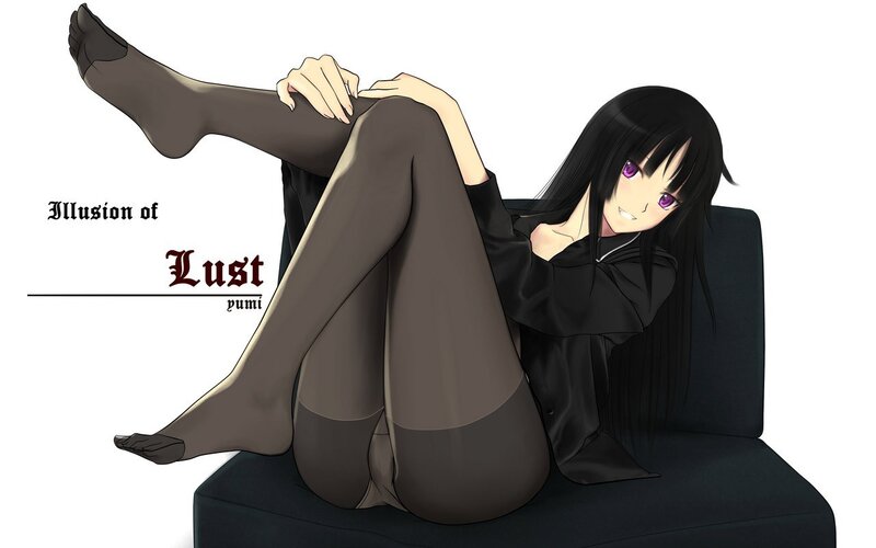 Anime girl in stockings