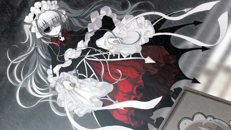 anime girl in storm