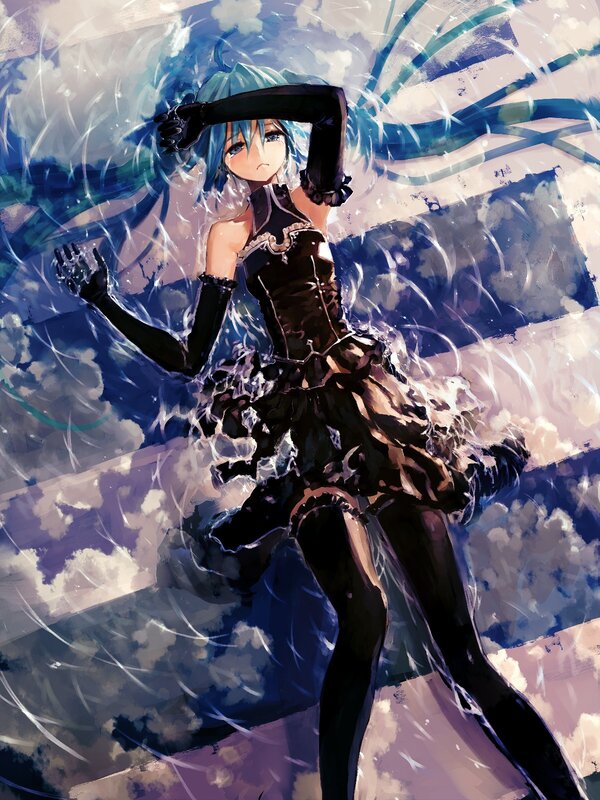 anime girl in storm