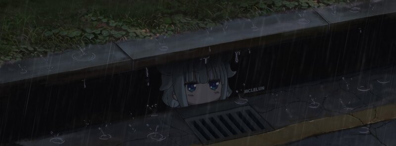Anime Girl in Storm Drain