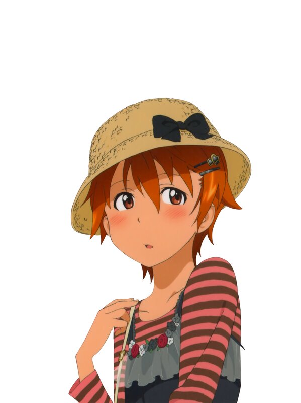 anime girl in straw hat