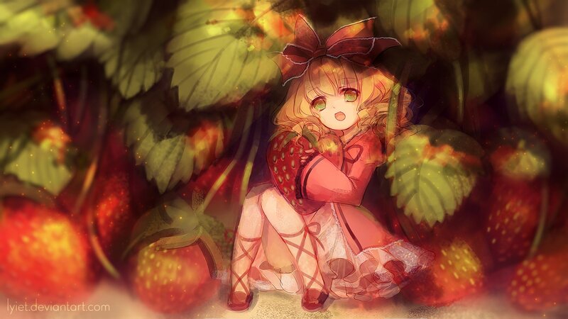 Anime Girl in Strawberries