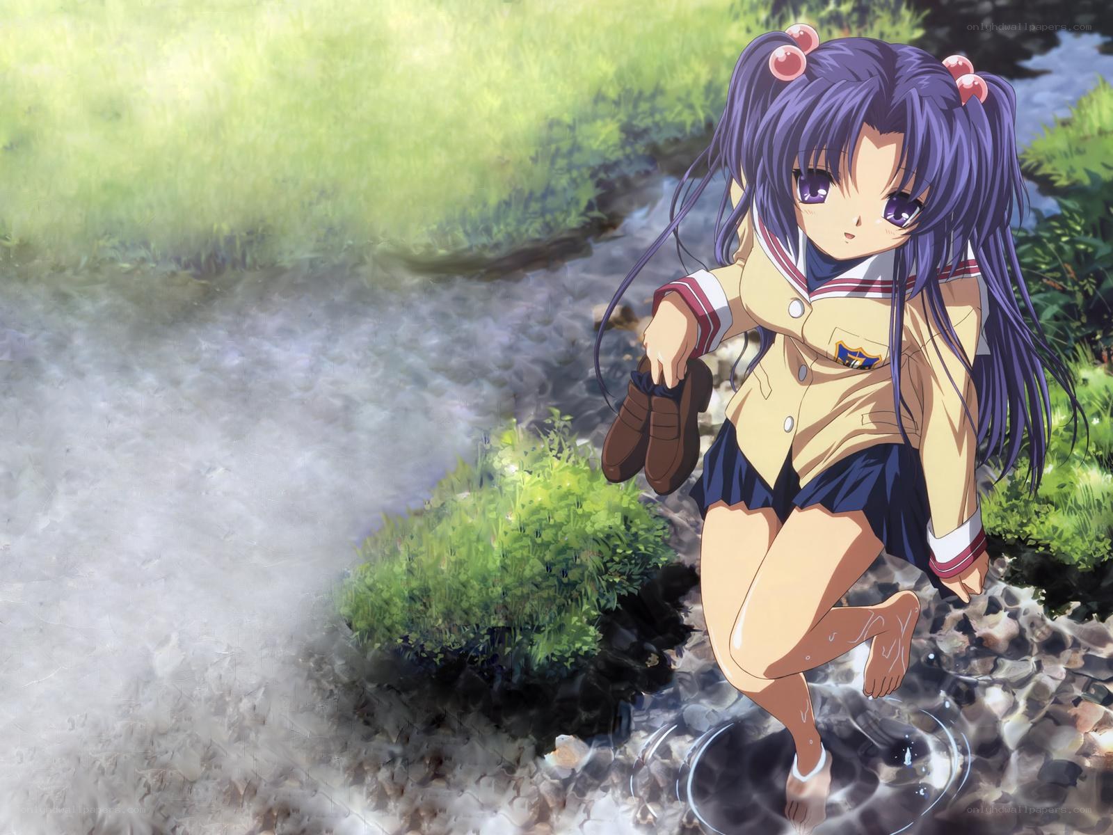 anime girl in stream