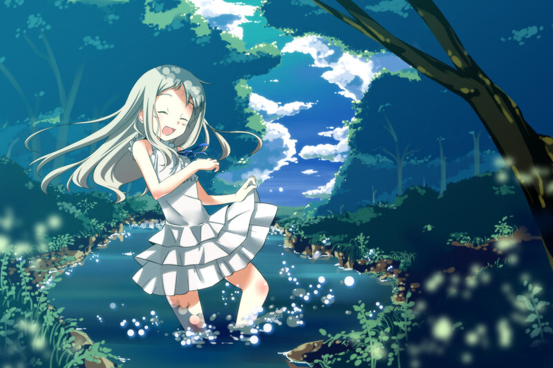 Anime Girl in Stream — Blue