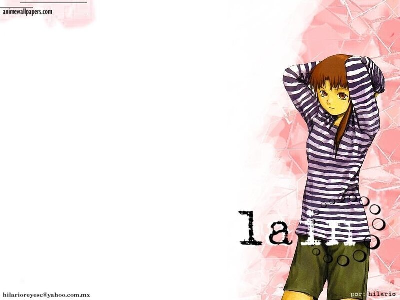 anime girl in striped shirt