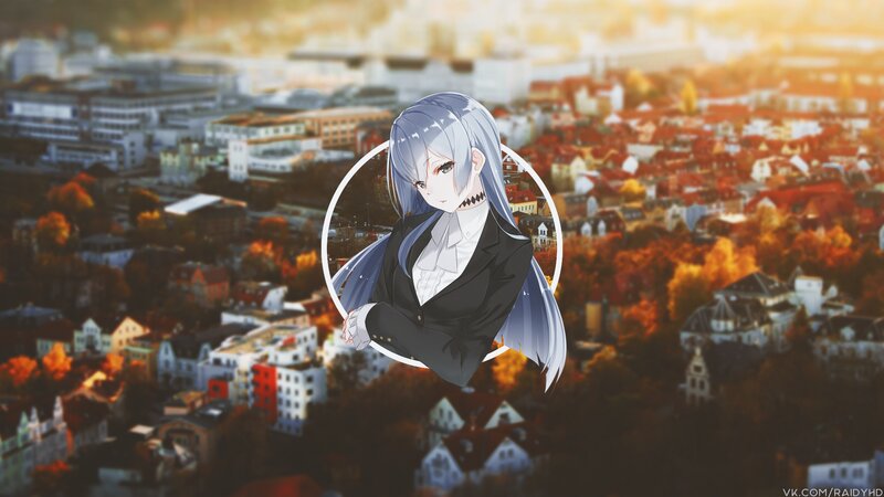 Anime Girl in Suit — Gray, Dramatic