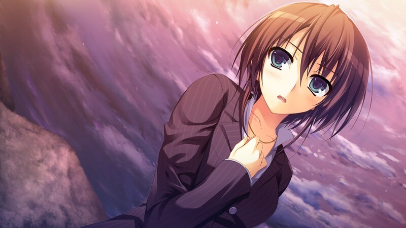 Anime Girl in Suit — Purple