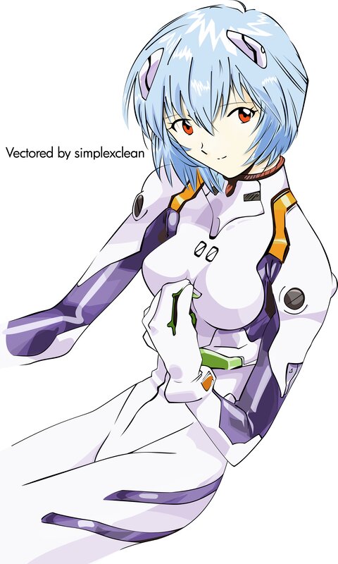 Anime Girl in Suit — White, Calm