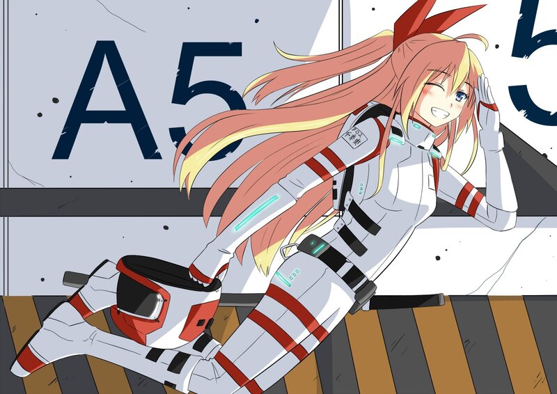 Anime Girl in Suit — White