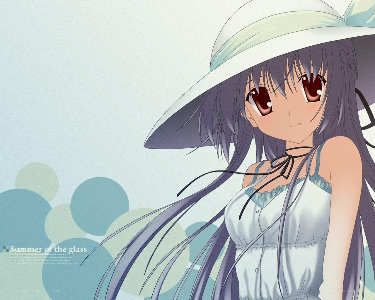 anime girl in summer hat