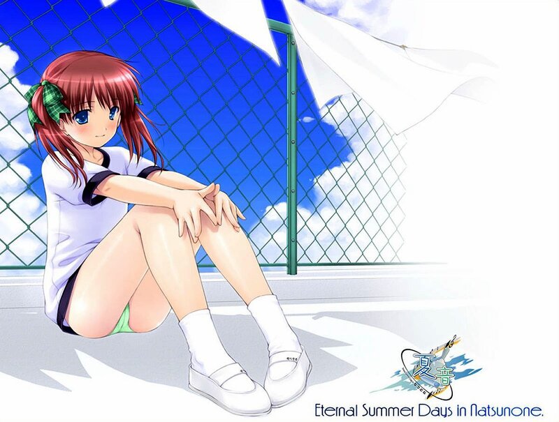 Anime girl in summer outfit