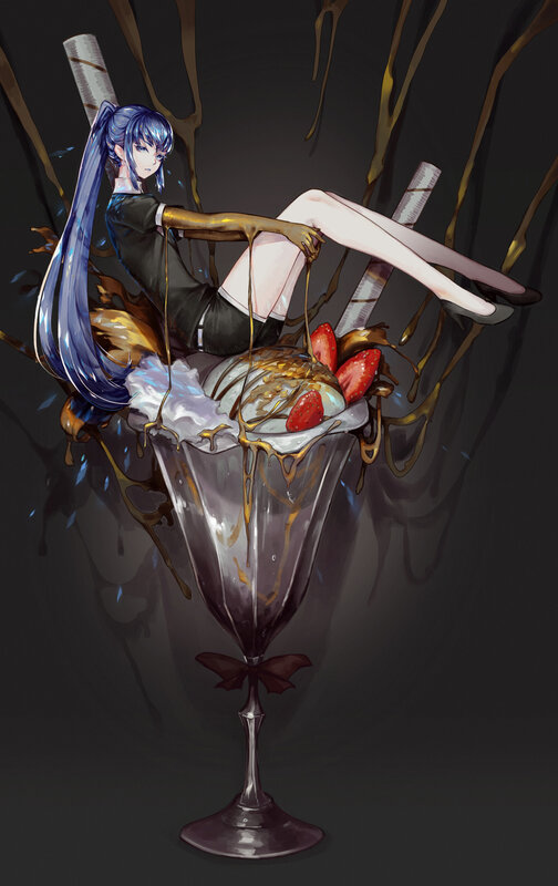 Anime Girl in Sundae