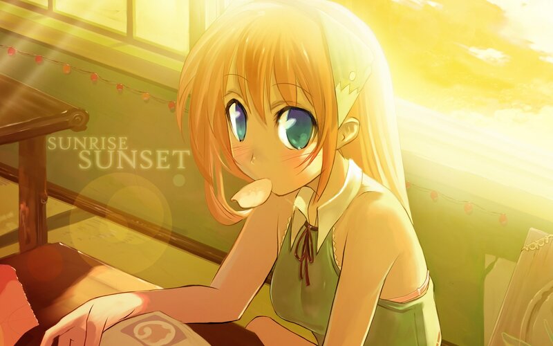 Anime girl in sunlight