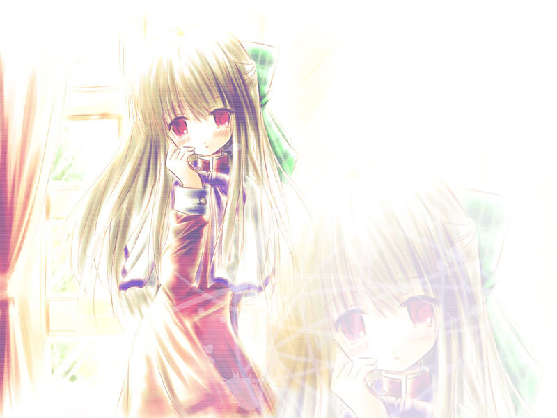 anime girl in sunlight