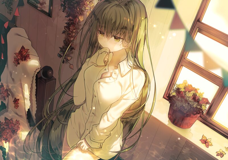Anime Girl in Sunlight — Yellow