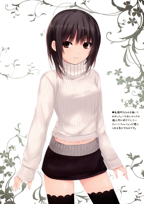 anime girl in sweater