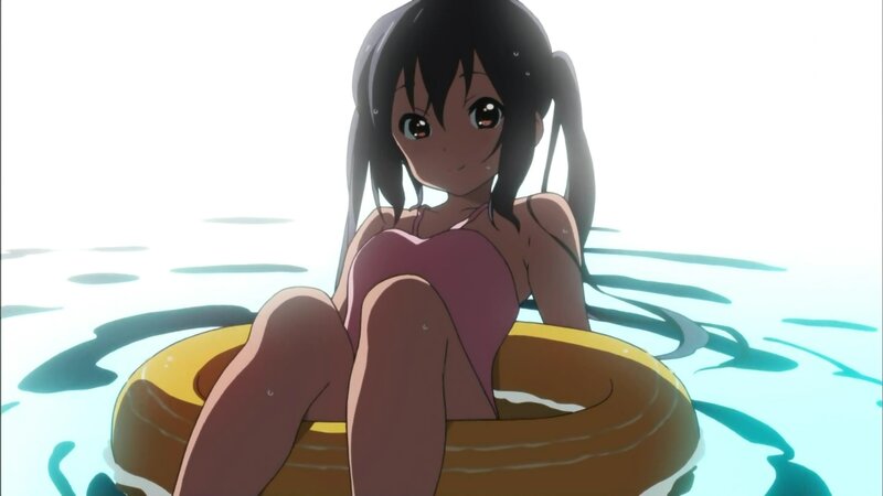 anime girl in swim ring