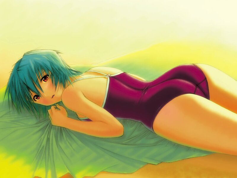 anime girl in swimsuit