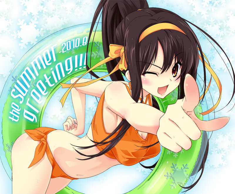 anime girl in swimsuit