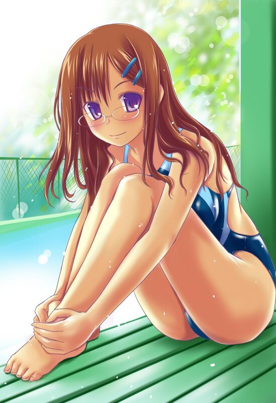 anime girl in swimsuit