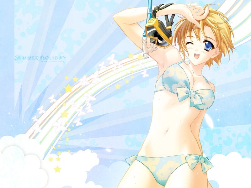 anime girl in swimsuit